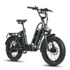 Adults 30MPH 20Inch 4.0" All-Terrain Fat Tire Electric Bicycles 48V Lithium Battery LCD Color Display 7 Speed EBike