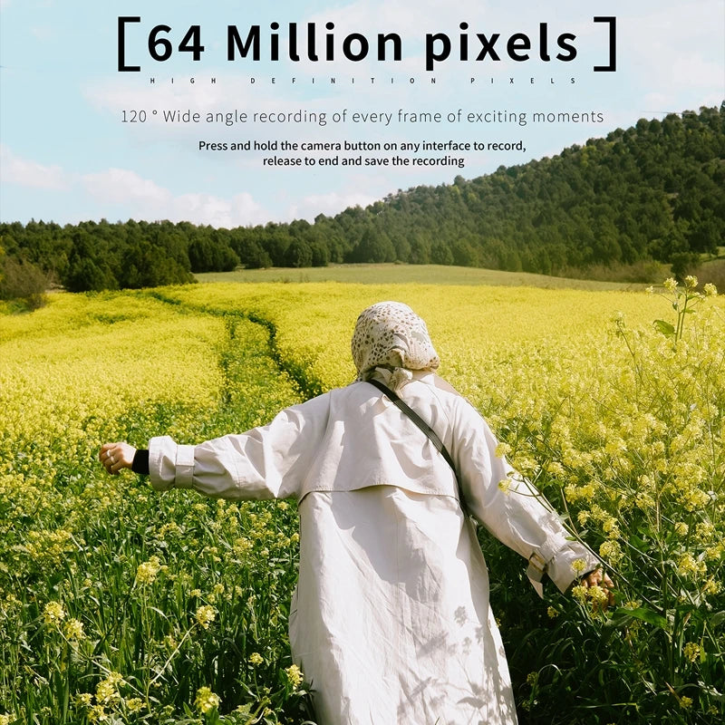 64MP 1080P 16x Digital Zoom Dual-Lens Night Vision Data Transfer WIFI Remote Control 4800mAh Digital Photo and Video Camera