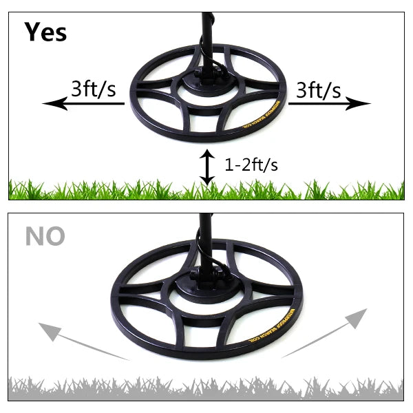 ALLOSUN Underground Metal Gold Detector - Water Proof With Adjustable Length Adults, Search Coil&LCD Display