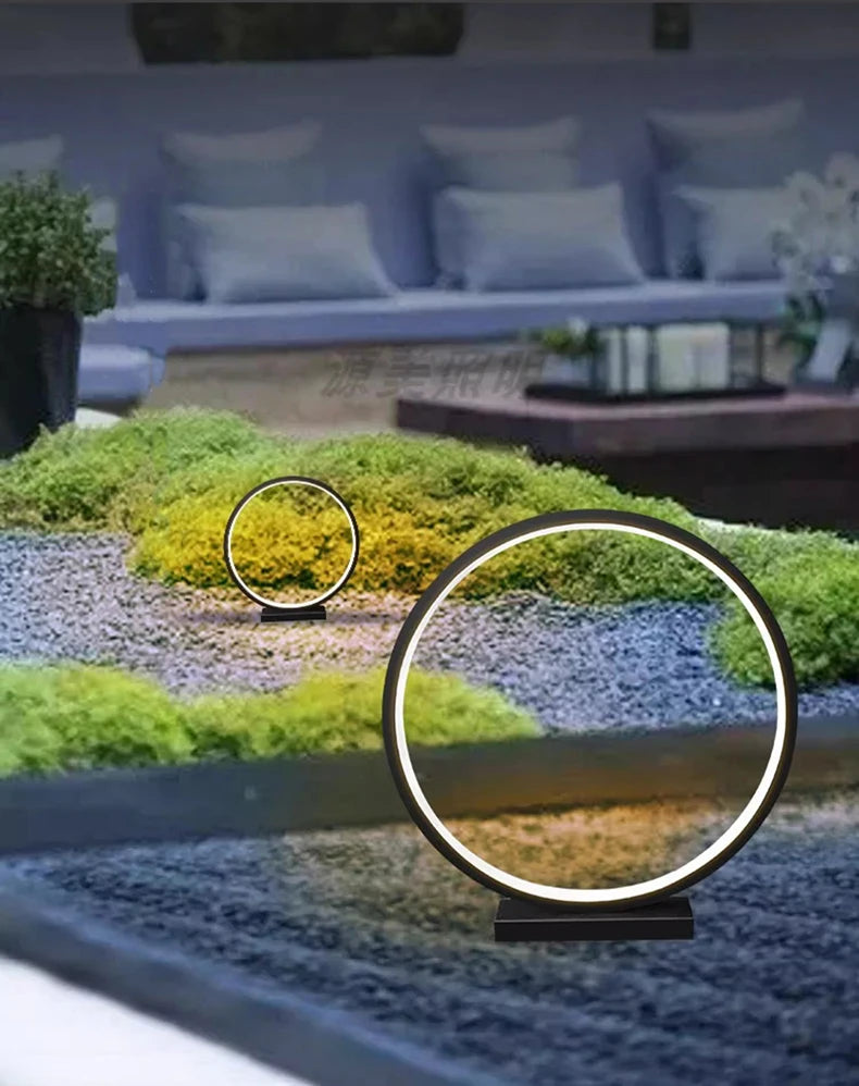 Luminous ring light lawn solar LED outdoor lighting solar light outdoor garden decoration outdoor garden light path light