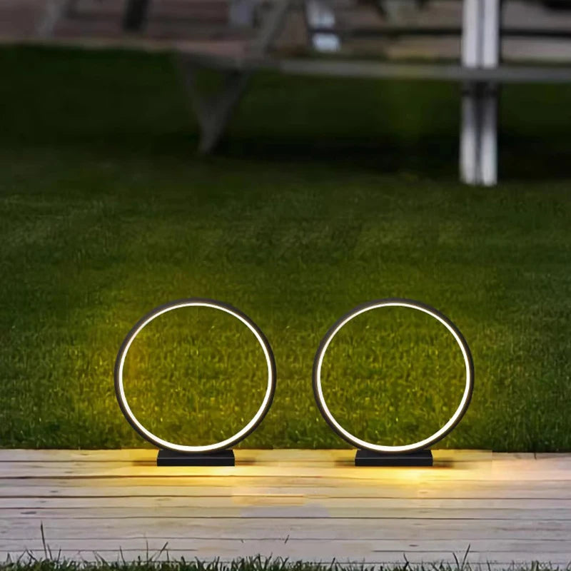 Luminous ring light lawn solar LED outdoor lighting solar light outdoor garden decoration outdoor garden light path light