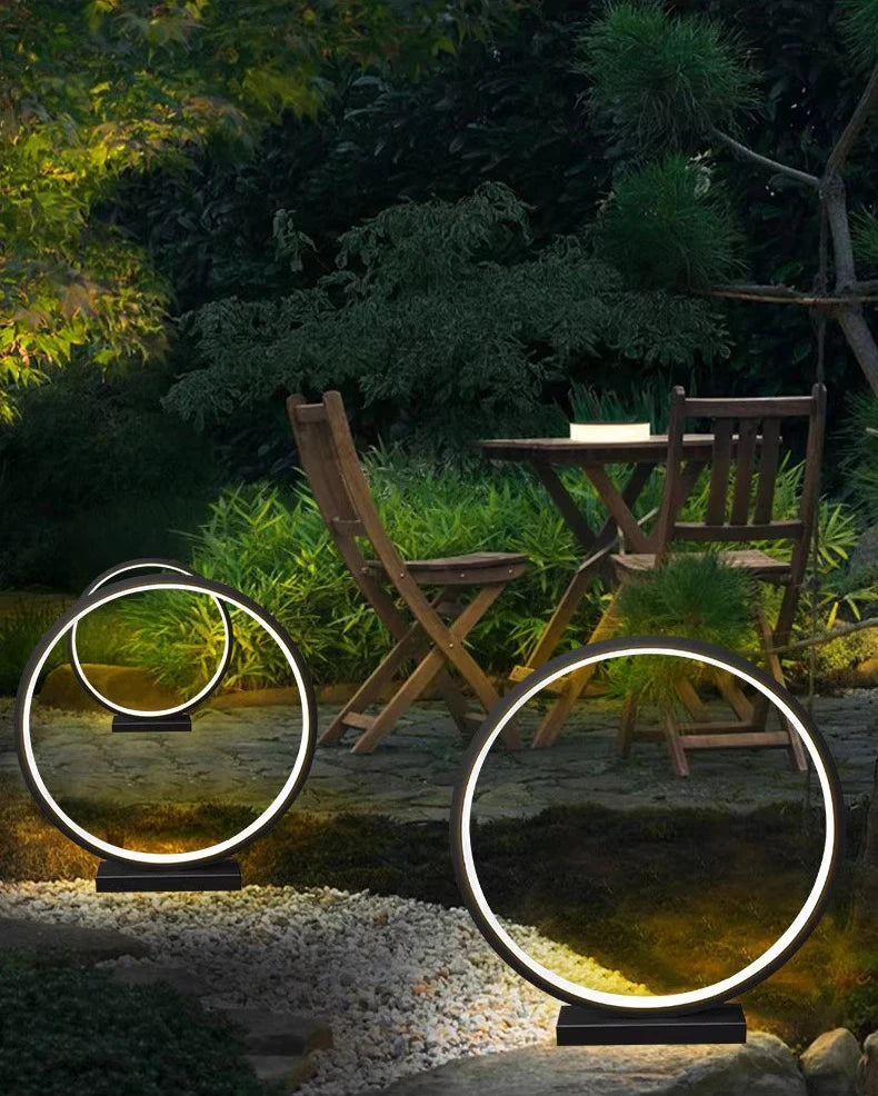 Luminous ring light lawn solar LED outdoor lighting solar light outdoor garden decoration outdoor garden light path light