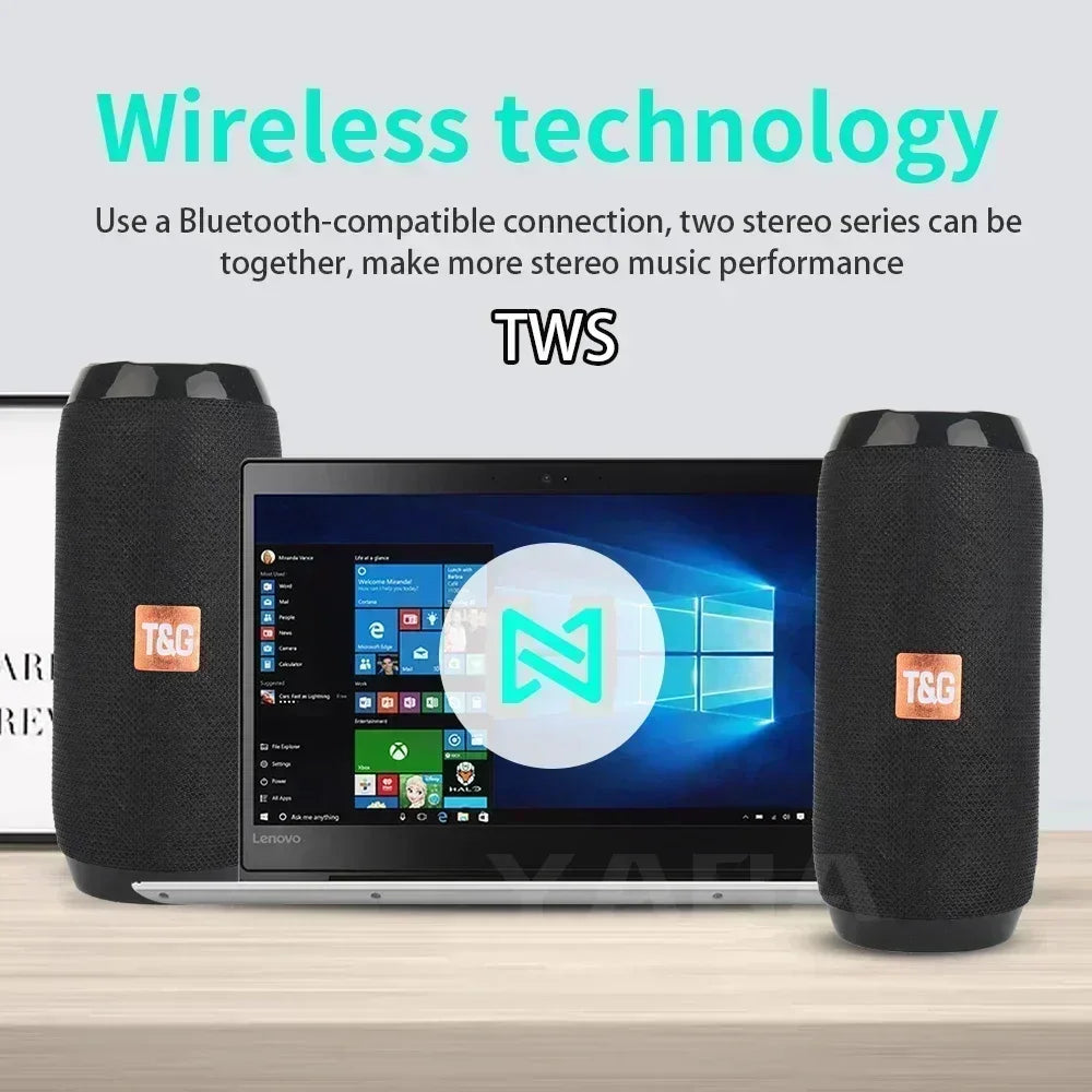 Portable Speaker Wireless Bluetooth-compatible Subwoofer Outdoor Waterproof Loudspeaker Stereo Surround Support FM RadioTF