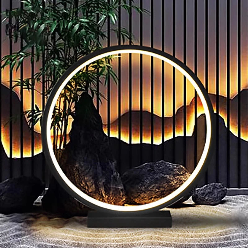 Luminous ring light lawn solar LED outdoor lighting solar light outdoor garden decoration outdoor garden light path light