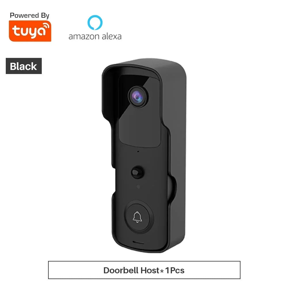 1080P Video Doorbell Camera Tuya Smart WiFi Video Doorbell Amason Alexa IP Camera Two-Way Audio Wireless Home Intercom Door Bell