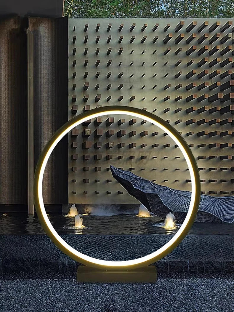 Luminous ring light lawn solar LED outdoor lighting solar light outdoor garden decoration outdoor garden light path light