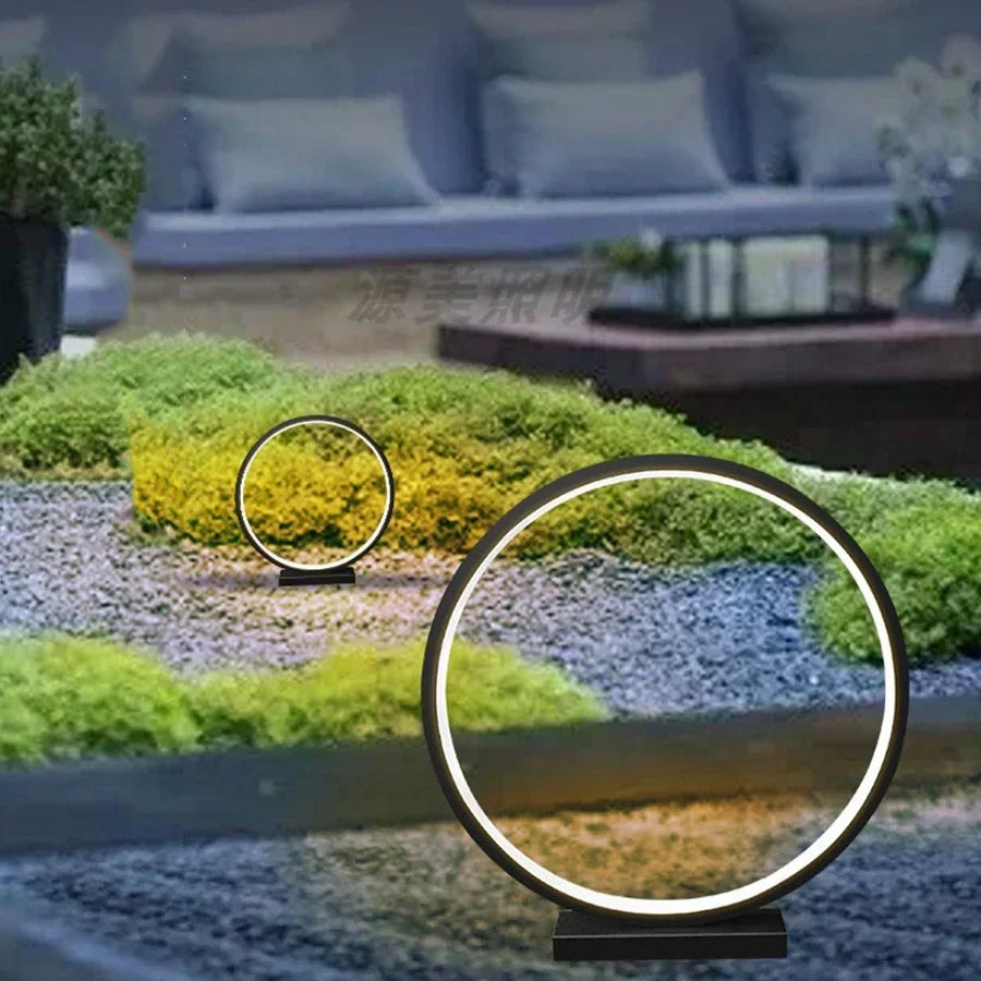 60/80CM Round Outdoor LED Lawn light Villa Courtyard Garden Landscape Lawn Lamps Waterproof Landscape Floor Lamps Bollards Light