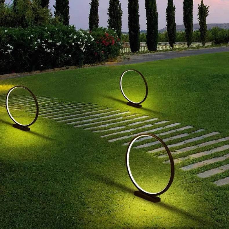 Luminous ring light lawn solar LED outdoor lighting solar light outdoor garden decoration outdoor garden light path light