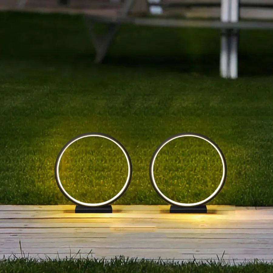 60/80CM Round Outdoor LED Lawn light Villa Courtyard Garden Landscape Lawn Lamps Waterproof Landscape Floor Lamps Bollards Light