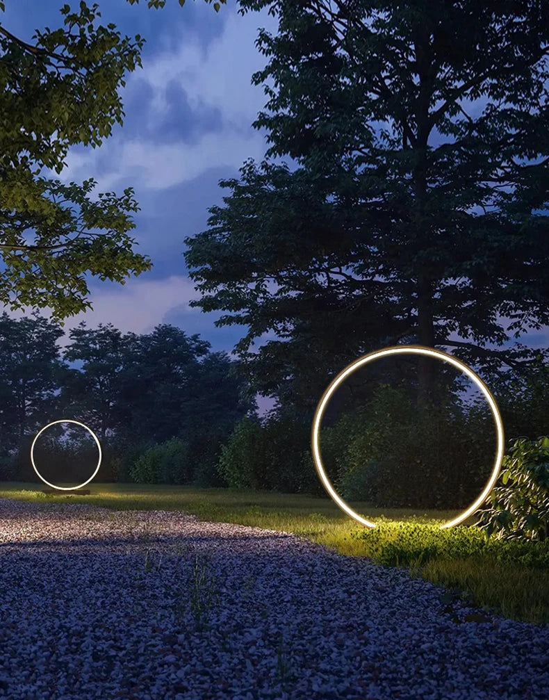 Luminous ring light lawn solar LED outdoor lighting solar light outdoor garden decoration outdoor garden light path light
