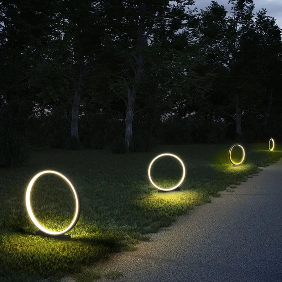 60/80CM Round Outdoor LED Lawn light Villa Courtyard Garden Landscape Lawn Lamps Waterproof Landscape Floor Lamps Bollards Light