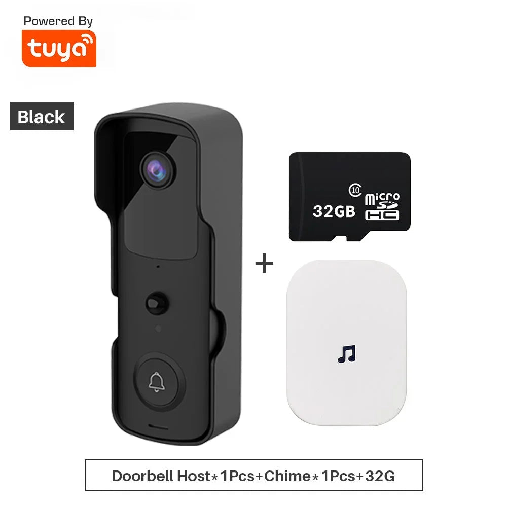 1080P Video Doorbell Camera Tuya Smart WiFi Video Doorbell Amason Alexa IP Camera Two-Way Audio Wireless Home Intercom Door Bell