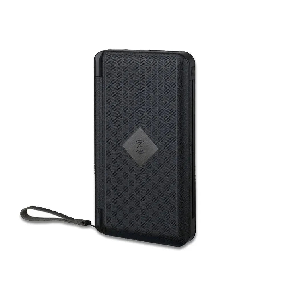 10000/20000mAh Solar Power Bank Hidden Flip Solar Panel Portable Solar Power Bank with USB Wireless Charging for Travel Camping