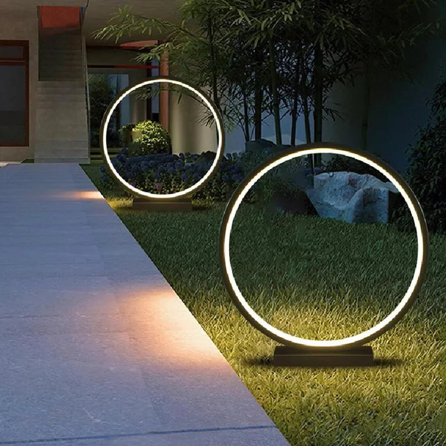 60/80CM Round Outdoor LED Lawn light Villa Courtyard Garden Landscape Lawn Lamps Waterproof Landscape Floor Lamps Bollards Light