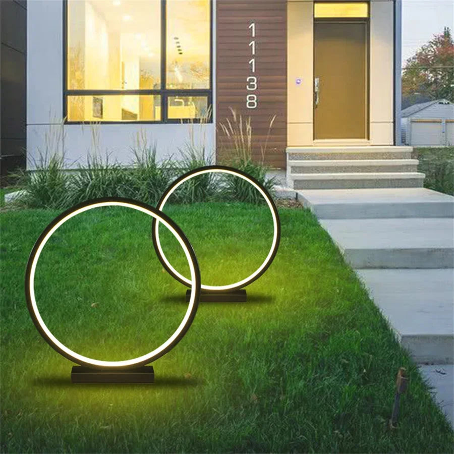 60/80CM Round Outdoor LED Lawn light Villa Courtyard Garden Landscape Lawn Lamps Waterproof Landscape Floor Lamps Bollards Light