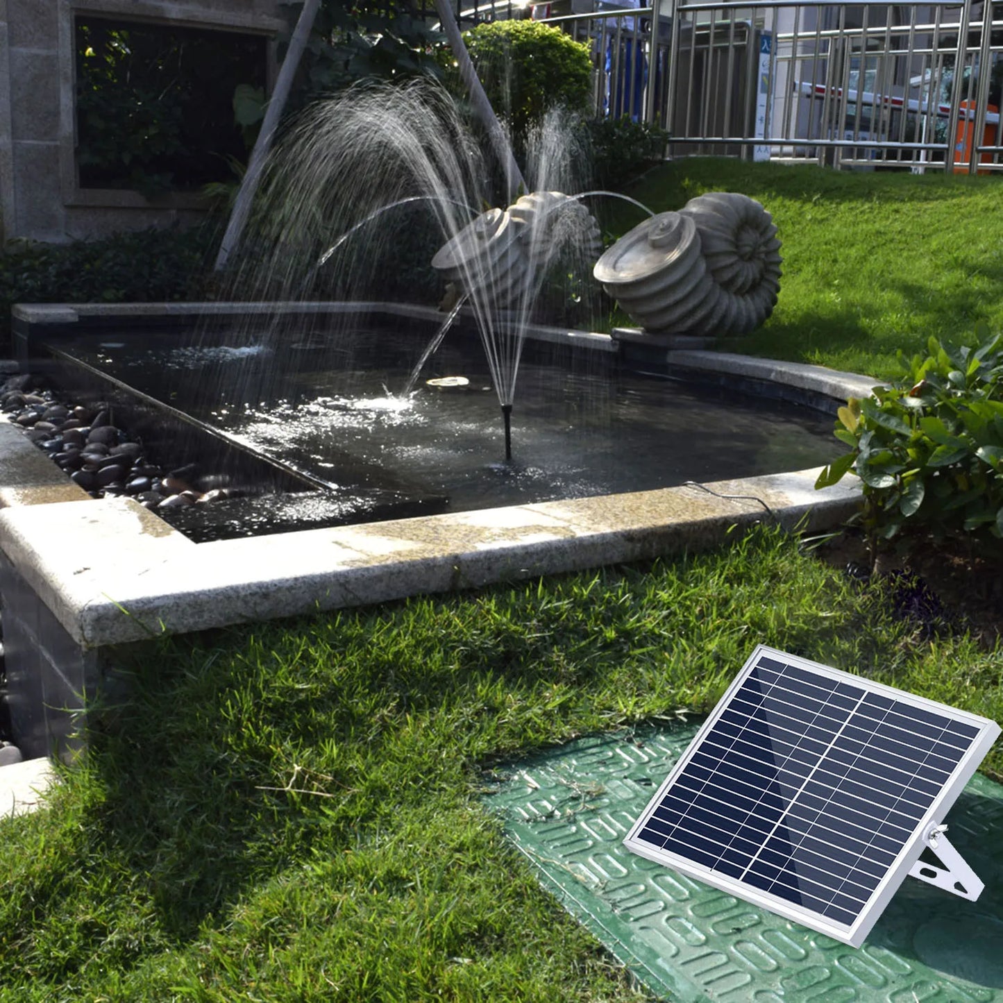 10W Solar Fountain Pump with Solar Panel