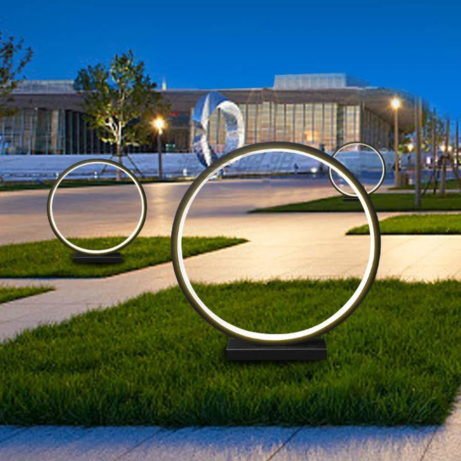 60/80CM Round Outdoor LED Lawn light Villa Courtyard Garden Landscape Lawn Lamps Waterproof Landscape Floor Lamps Bollards Light