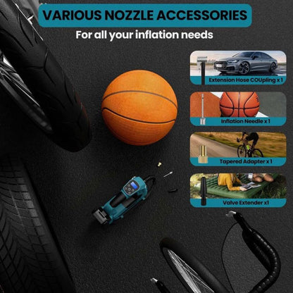 Cordless Car Tyre Inflator Pump Air Compressor Body For Makita 18V Battery Portable Inflatable Pump with LED Digital Display