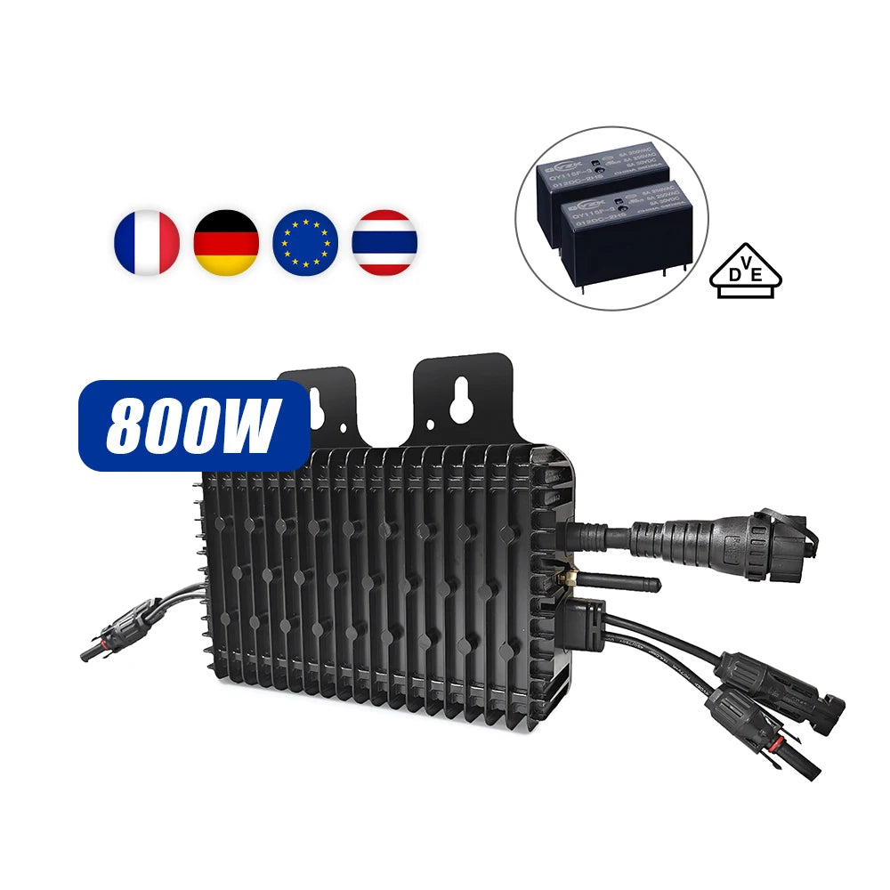 DE Stock 800W Solar Panels Microinverter Zero Power Feed Balcony Solar System IP65 Micro Inverter Grid Tie
