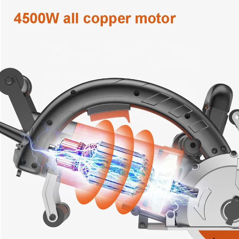 Power One-Step Forming Industrial Concrete Cutter Wall Grooving Machine Dust-Free Slotting with 220V Electric Source