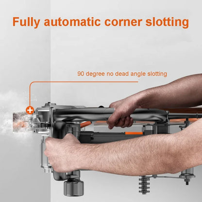 Power One-Step Forming Industrial Concrete Cutter Wall Grooving Machine Dust-Free Slotting with 220V Electric Source