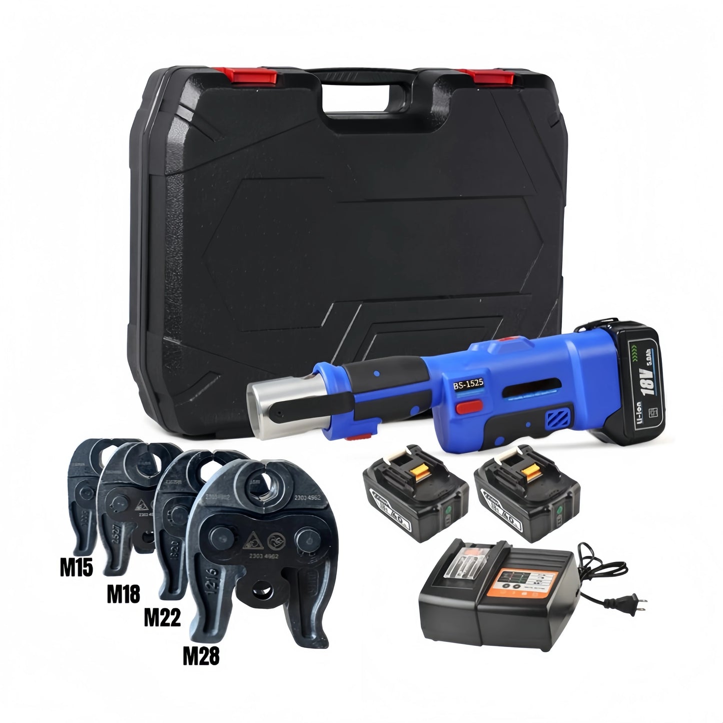 Pro Press 220V DIY Industrial Cordless Hydraulic Tool Kit Battery Powered PEX Copper Tube Crimping Vertical Calipers Plumb