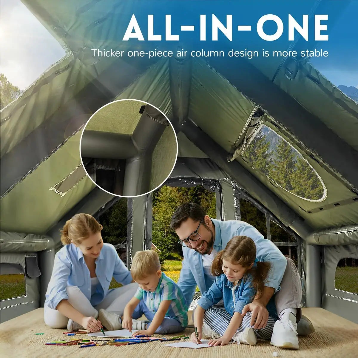 17.2 Inflatable Air Partition Room Family Large Tent Outdoor Camping Tents for Sales