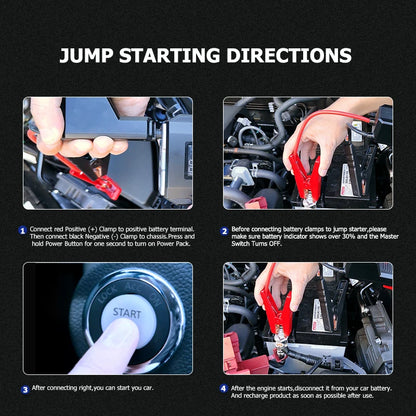 Factory Price 12V  Portable Car Jump Start Multifunction Jump Starter Power Bank with Flashlight Jump Starter