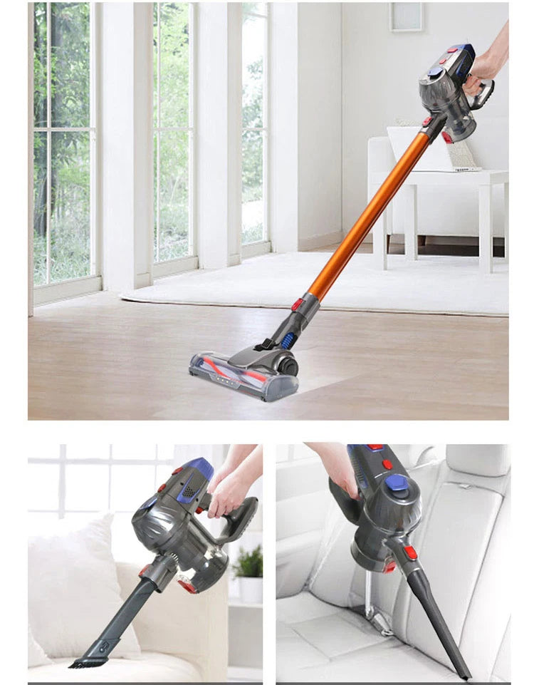 Wireless Handheld Vacuum Cleaner 20kPa Powerful Suction Dual Motor LED Lighting Detachable Battery Cordless Home Dust Cleaner