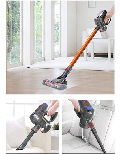 Wireless Handheld Vacuum Cleaner 20kPa Powerful Suction Dual Motor LED Lighting Detachable Battery Cordless Home Dust Cleaner