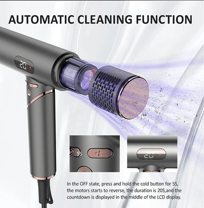 Light Weight 110000RPM High-Speed Brushless Motor  Ionic Hair Dryer with Nozzle Diffuser for Fast Drying