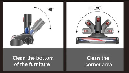 Wireless Handheld Vacuum Cleaner 20kPa Powerful Suction Dual Motor LED Lighting Detachable Battery Cordless Home Dust Cleaner