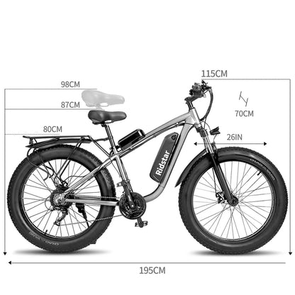 EU Warehouse Electric Bike 1000w Powerful 48v Factory Direct Sales 26inch Fat Tire Electric Adult Off-road Bicycle