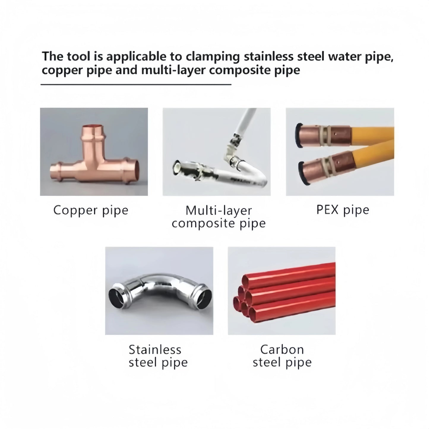 Pro Press 220V DIY Industrial Cordless Hydraulic Tool Kit Battery Powered PEX Copper Tube Crimping Vertical Calipers Plumb