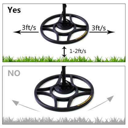 ALLOSUN Underground Metal Gold Detector - Water Proof With Adjustable Length Adults, Search Coil&LCD Display