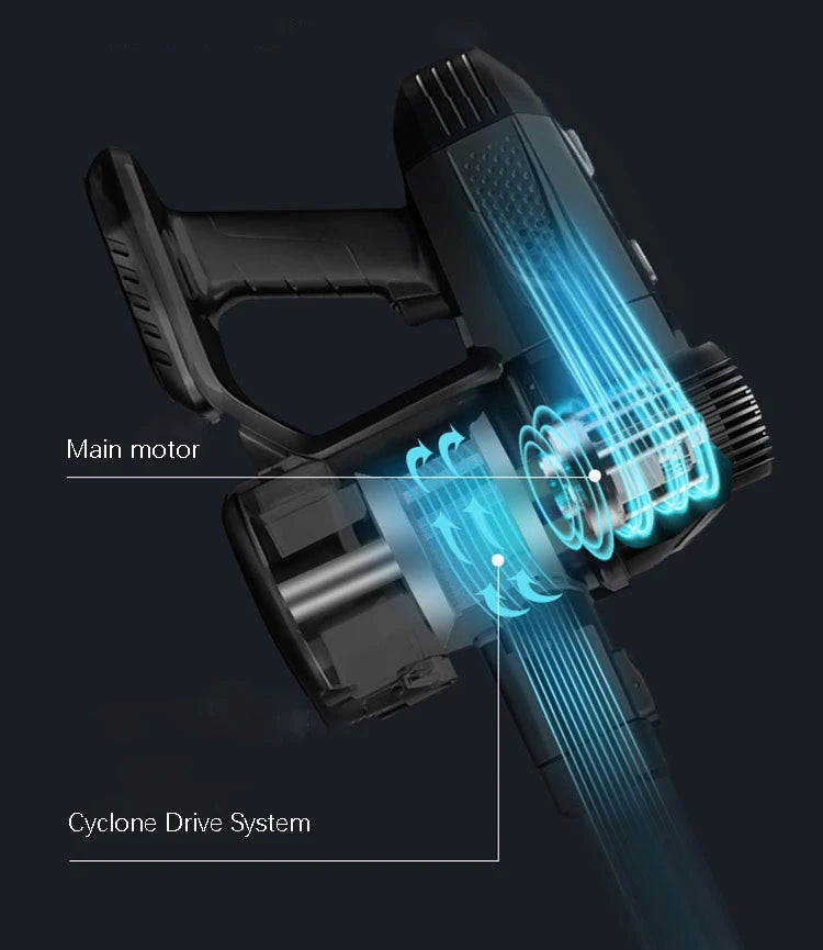 Wireless Handheld Vacuum Cleaner 20kPa Powerful Suction Dual Motor LED Lighting Detachable Battery Cordless Home Dust Cleaner