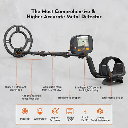 21 Century New Upgraded Underground Treasure Metal Detector MD-1071 Professional Underground Gold Metal Detector