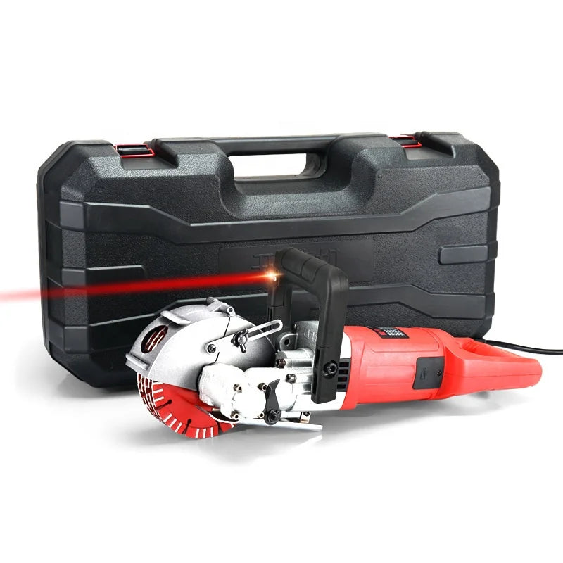 Power One-Step Forming Industrial Concrete Cutter Wall Grooving Machine Dust-Free Slotting with 220V Electric Source