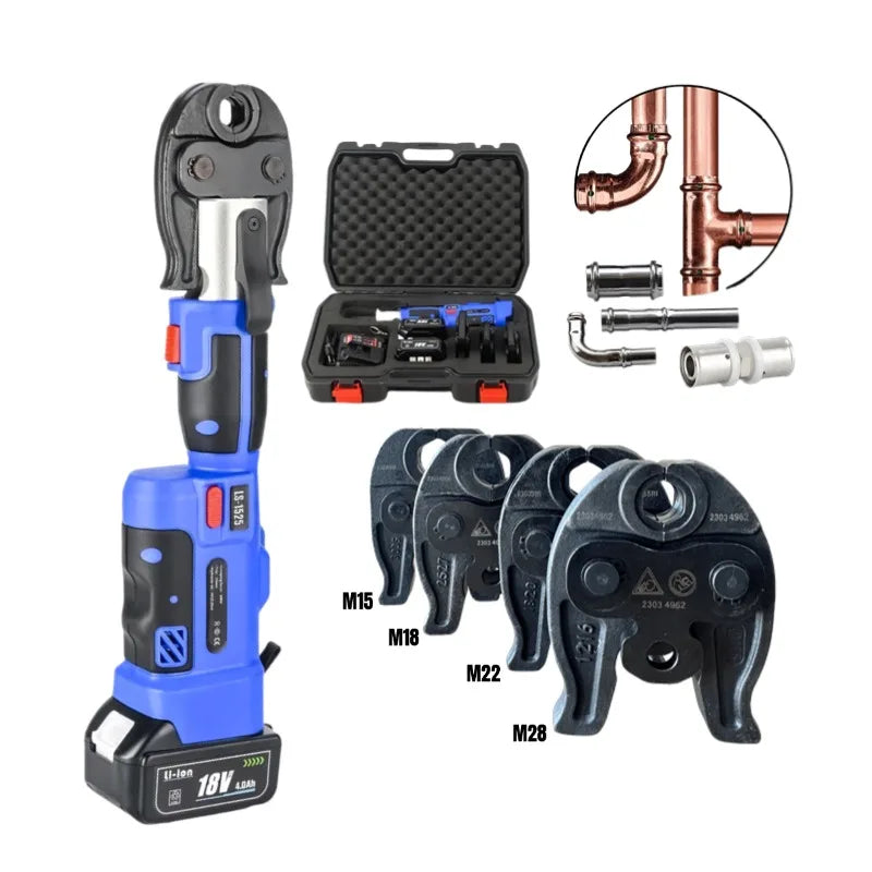 Pro Press 220V DIY Industrial Cordless Hydraulic Tool Kit Battery Powered PEX Copper Tube Crimping Vertical Calipers Plumb