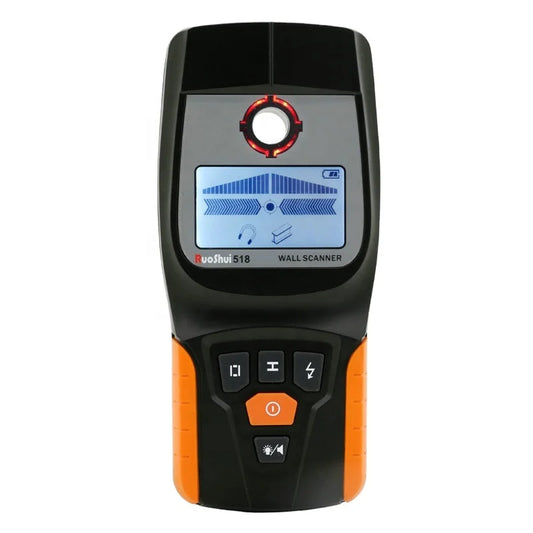 RuoShui 518 RTS Wall Scanner Metal Detector Find Metal Wood Studs Multifunction AC Cable Live Wire Scanner Warning Gold Detector