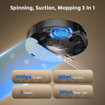 Teendow Mopping Robotic Sweeper Wireless Vacuum Cleaner Aspirapolvere Aspirateur Staubsauger Robot Vaccum Cleaner