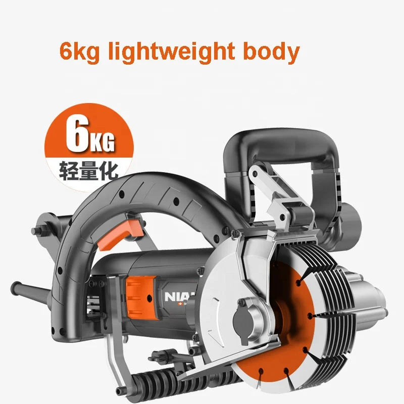 Power One-Step Forming Industrial Concrete Cutter Wall Grooving Machine Dust-Free Slotting with 220V Electric Source