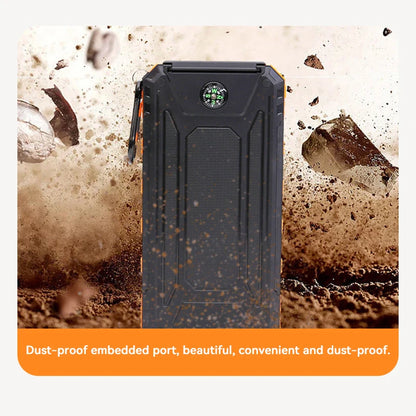 Xiaomi 200000mAh Solar Power Bank Portable Large Capacity Charger Compatible USB-A And USB-C With Flashlight For Xiaomi IPhone