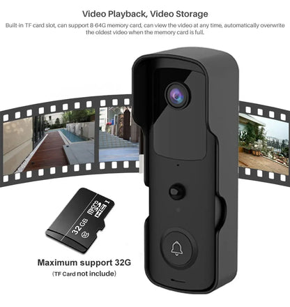 1080P Video Doorbell Camera Tuya Smart WiFi Video Doorbell Amason Alexa IP Camera Two-Way Audio Wireless Home Intercom Door Bell
