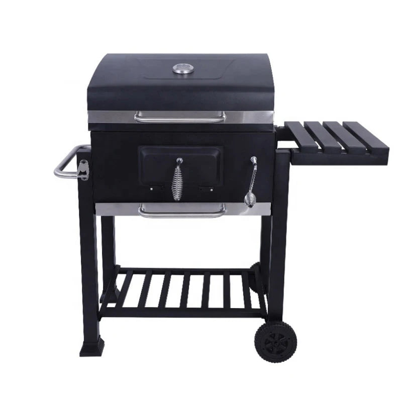 Outdoor Charcoal BBQ Grill with Portable Trolley Garden Grill for Outdoor, Party, Garden, Terrace