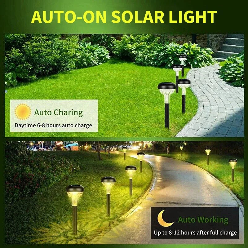 LED Garden Lights Solar Lawn Lamps Pathway Light Waterproof Outdoor Solar Power Lamp Landscape Lighting Yard Decor