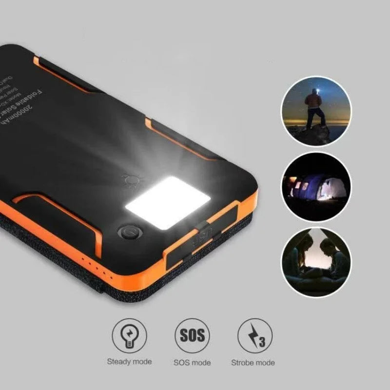 Xiaomi 50000mAh Solar Powerbank Portable Folding Solar Panels Fast Charging Outdoor Camping Waterproof Sun Power For iPhone ﻿