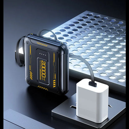 Mini 50000mAh PD22.5W Super Fast Charging Power Bank Large Capacity Comes with Detachable Two-wire Power Bank for IPhone Samsung