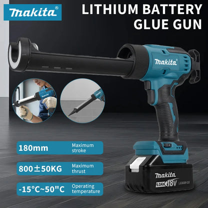 Makita Electric Caulking Gun For Makita Battery 6 Gear Adjustable Speed Cordless Caulking Gun Glass LED Electric Silicone Gun