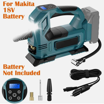 Cordless Car Tyre Inflator Pump Air Compressor Body For Makita 18V Battery Portable Inflatable Pump with LED Digital Display